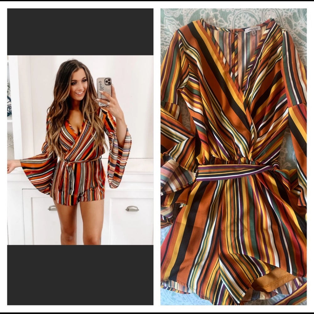NanaMacs Striped Romper